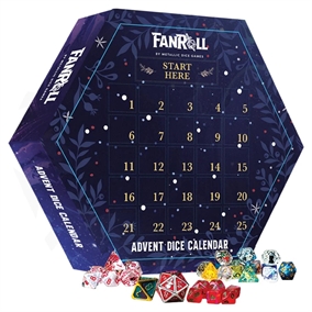 Dice Advent Calender - Blue - Metallic Dice Games